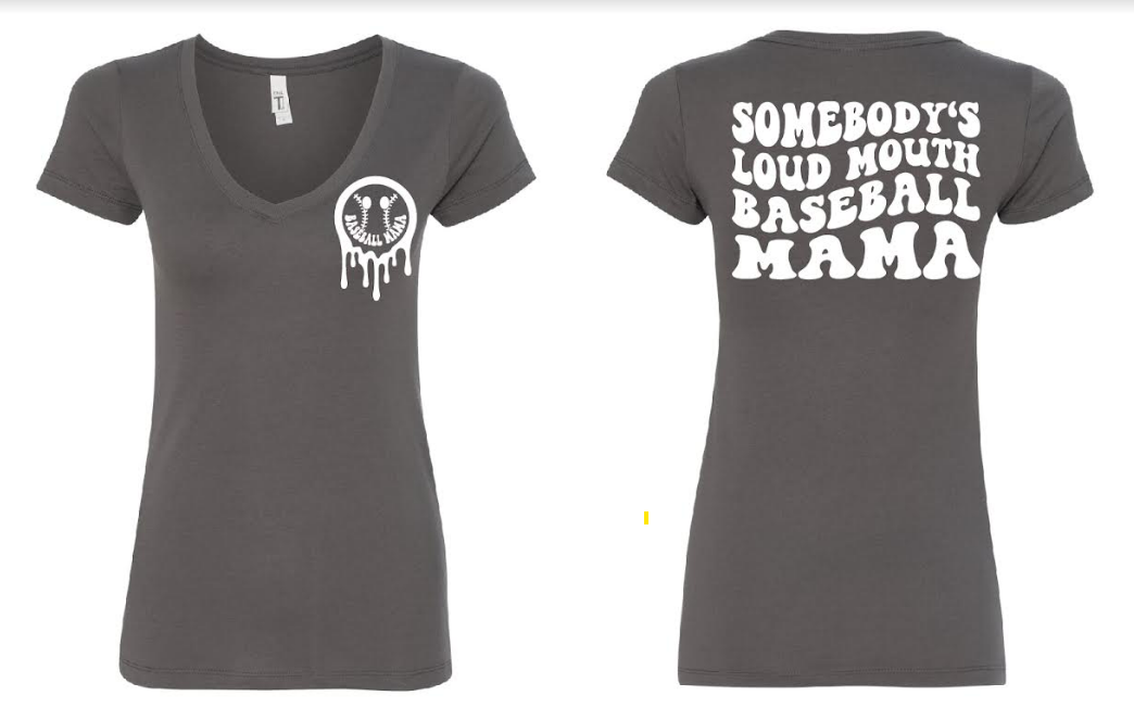 Somebody's Loudmouth Baseball Mama V-neck