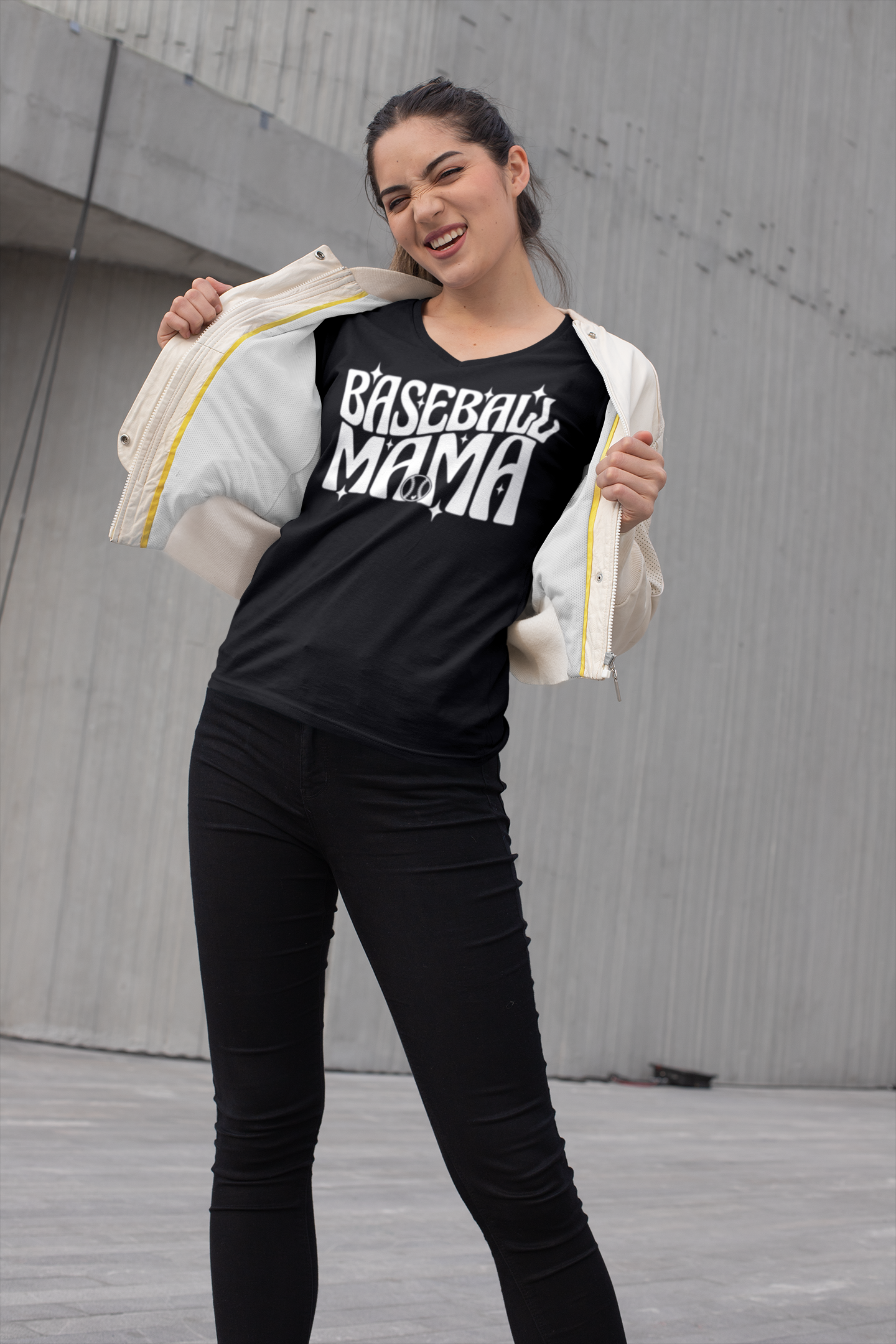 Baseball Mama V-Neck