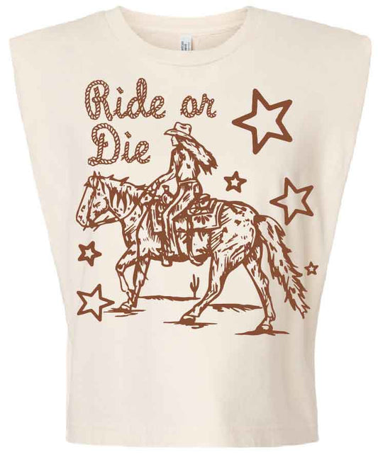 Ride or Die Horse Muscle Tank